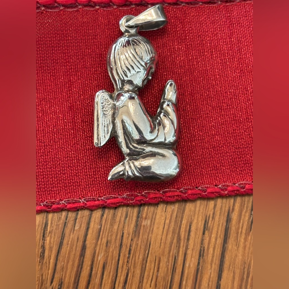 Silver Angel Pin for Kids